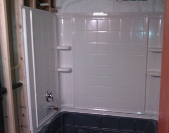 shower and tub installation