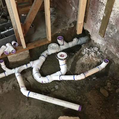 new drain pipes